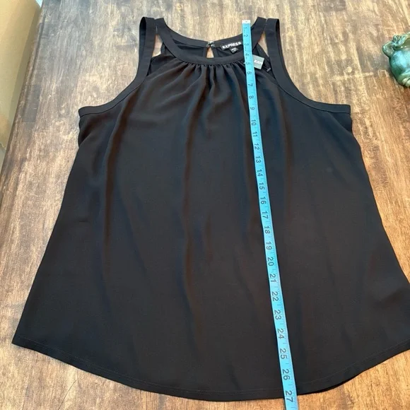 EXPRESS Black NEW Tank Swing A Line Top! Beautiful Cut Out style. 
Large - Picture 10 of 11